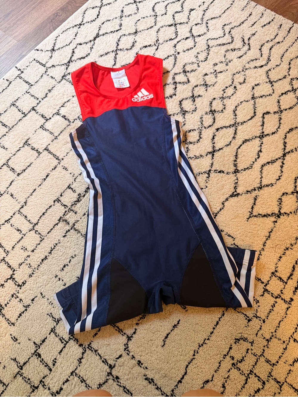 adidas Red, White & Blue Performance Oly Singlet